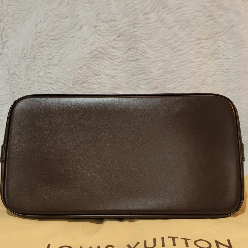 Authentic Louis Vuitton Damier Ebene Coated Canvas Leather Alma PM Satchel Bag - Picture 9 of 16